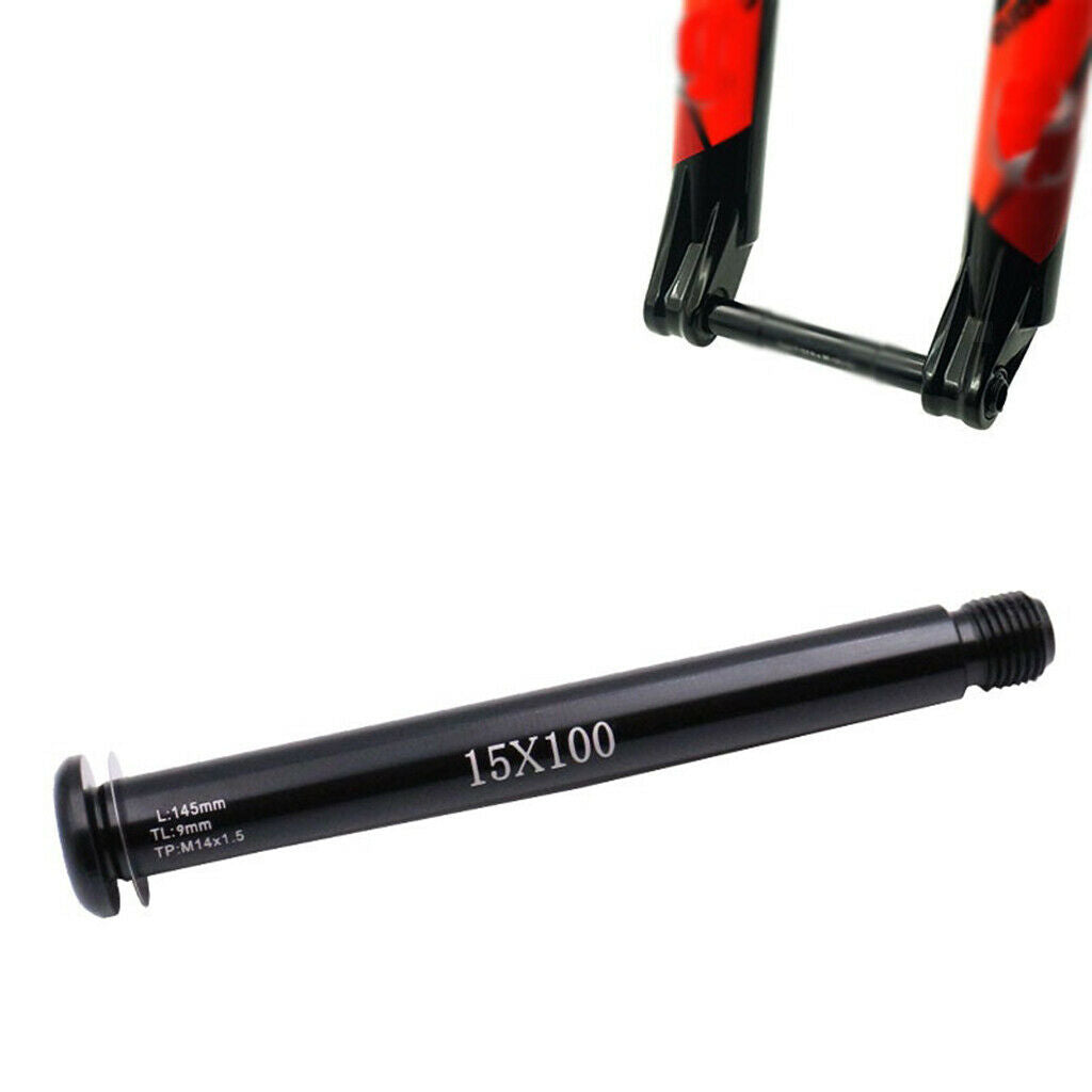 Front Hubs Tube Fork Shaft Thru Axle Lever 100x15mm for Bike Bicycle Parts