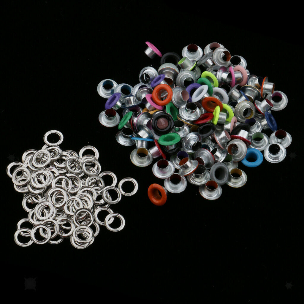 100x Metal Eyelets Buckle for Leathercraft Scrapbooking Embellishments 3mm