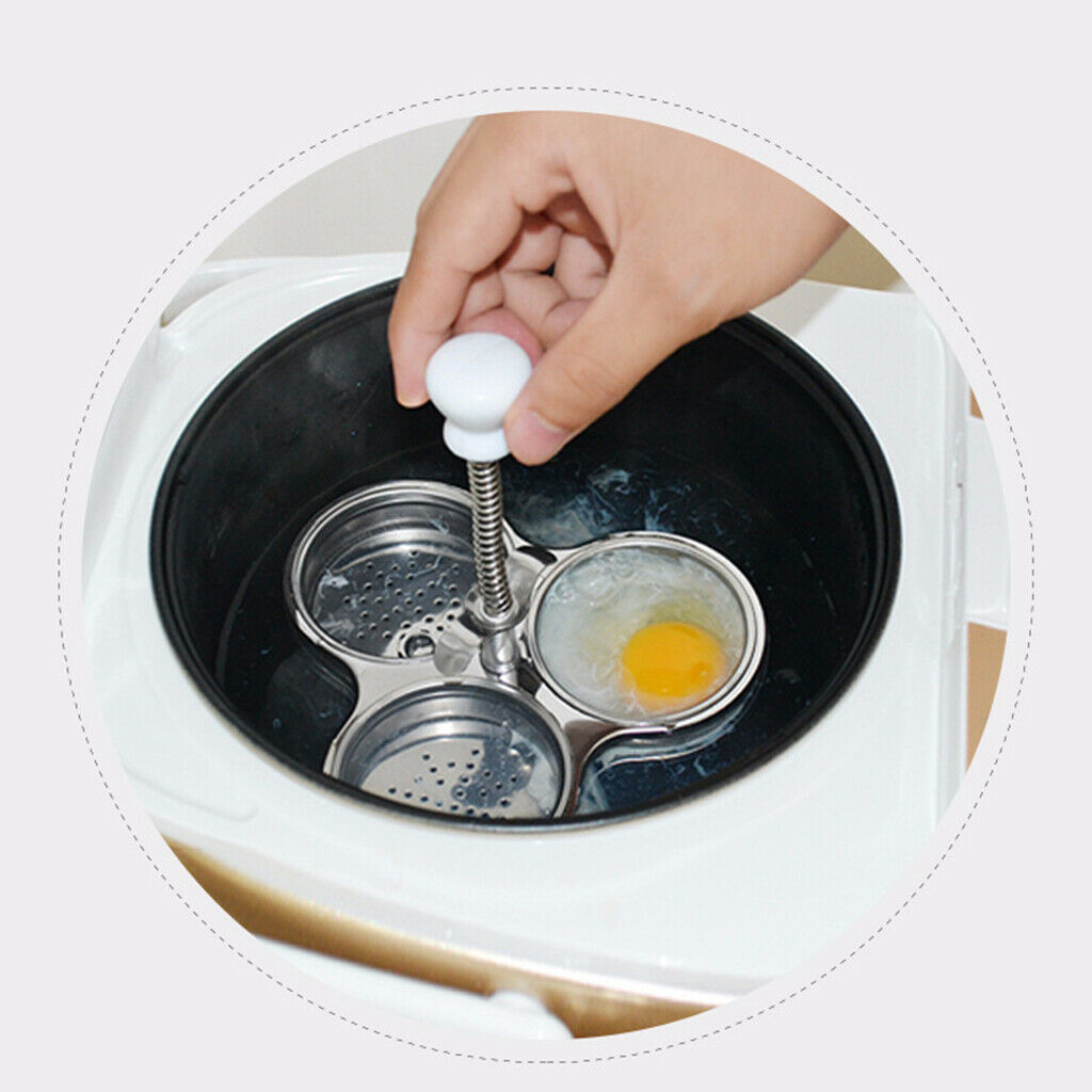 Egg Poacher Poached Non Stick Cooking Stainless Steel Egg Poaching Rack