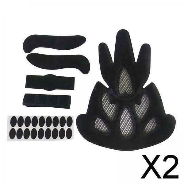 2X Cycling Protection Pad Helmet Inner Padding Kit Foam Sponge Pads Flame Shape