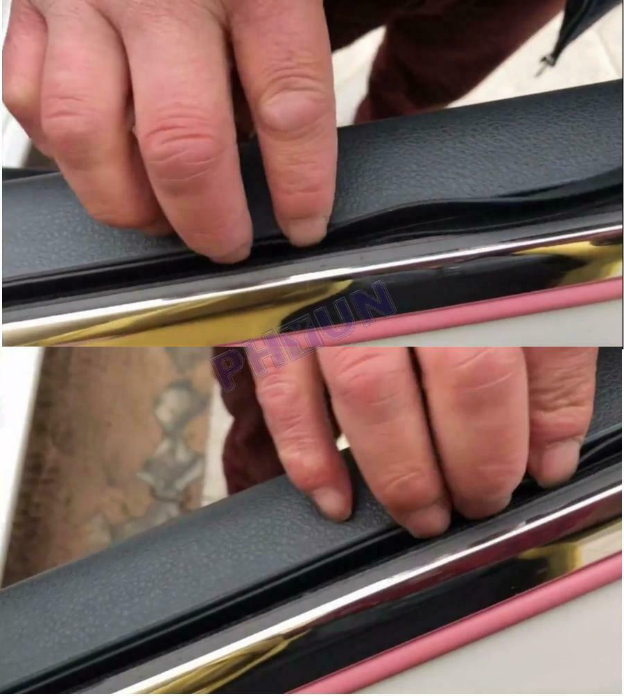 26FT Car Window Door Sealed Strips V Type Weatherstrip Black Rubber Universal