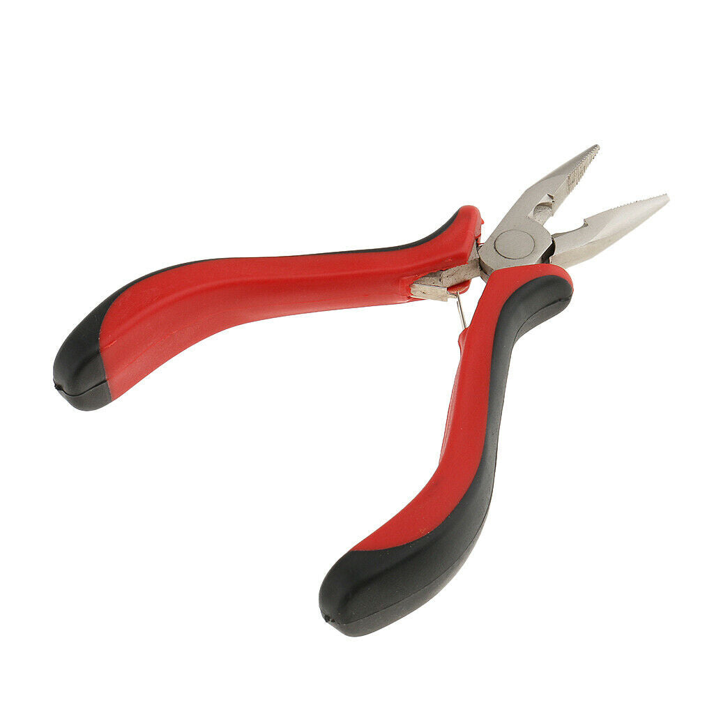 Professional Hair Extension Tool Pliers Hook Kit + 500pcs 5mm Micro Rings Beads
