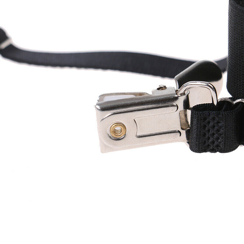 2 Pcs Men Shirt Stays Belt Non-slip Locking Clips  Keep Shirt Tucked Leg .l8
