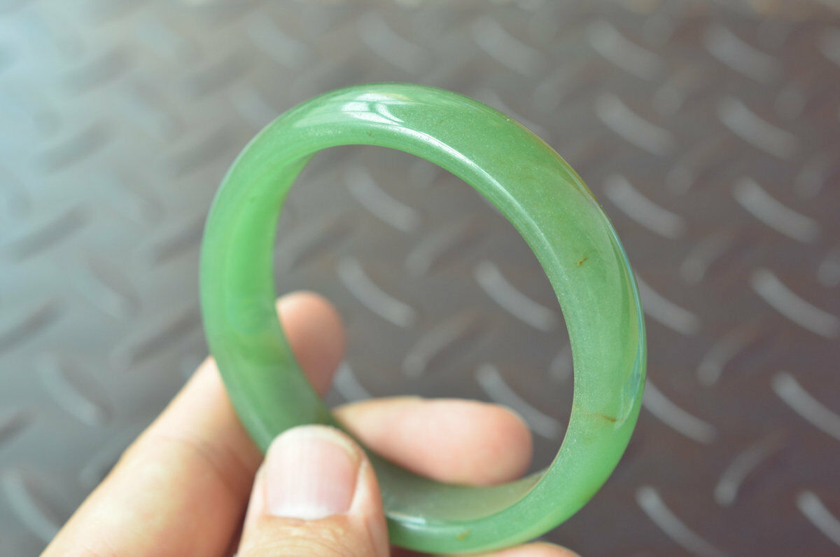 100% Unique Natural Green Aventurine Dongling Jade Bangle Bracelet 56-61mm