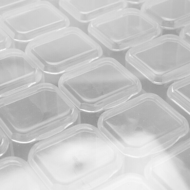 56 Grid Storage Tool Diy Removable Clear Plastic Organizer Nail Art RhinestoneT3