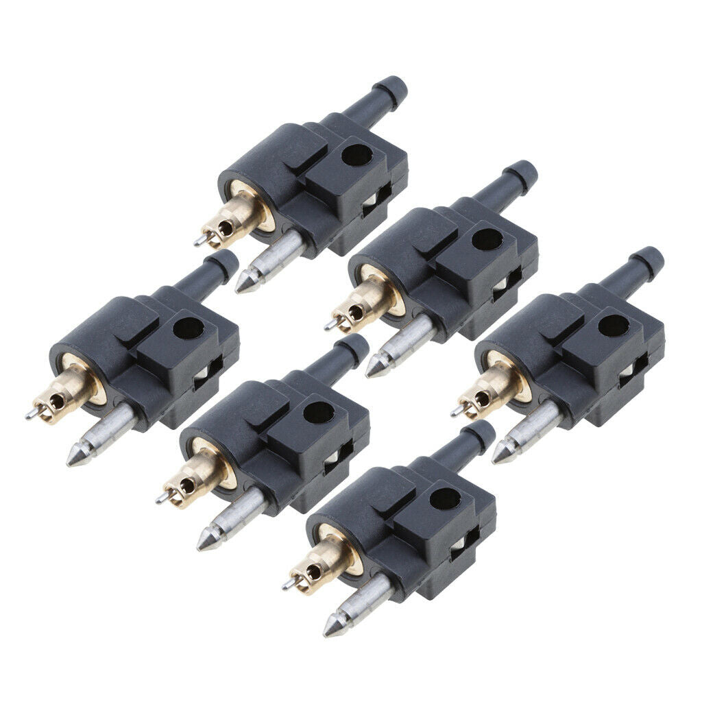 6x 1/4" Male Fuel Hose Line Connector Replacement Parts Engine Accessories