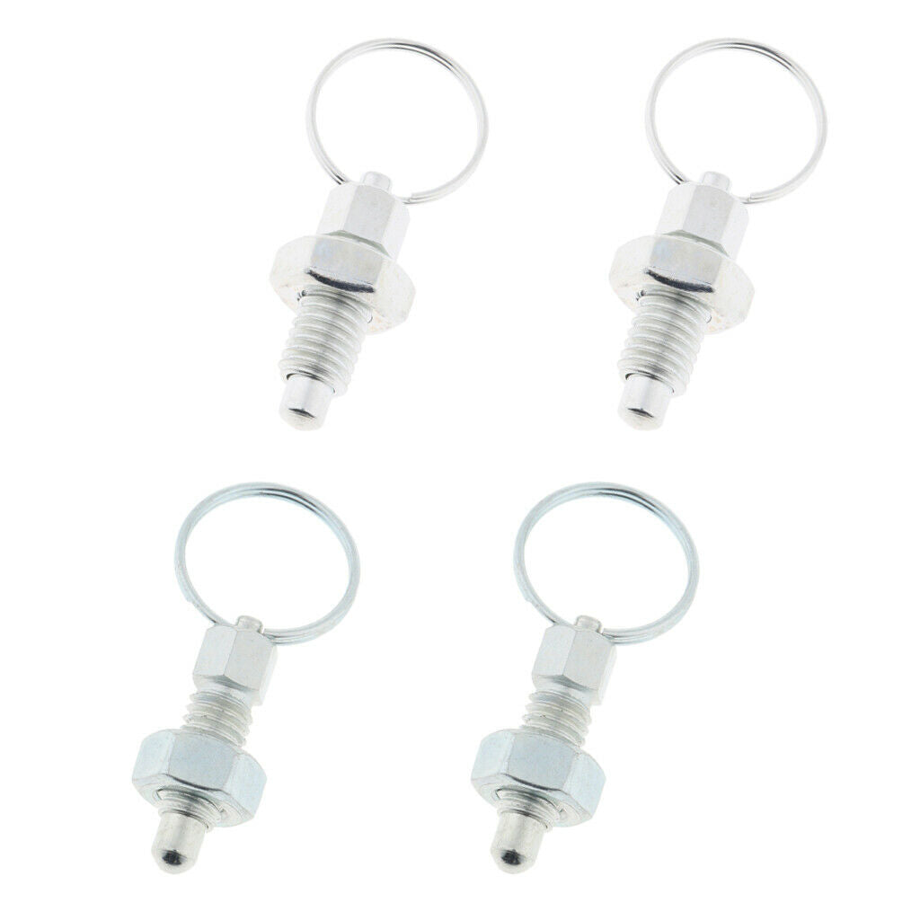 4X Index Plunger with Ring Pull Spring Loaded Retractable Locking Pin, M8+M6
