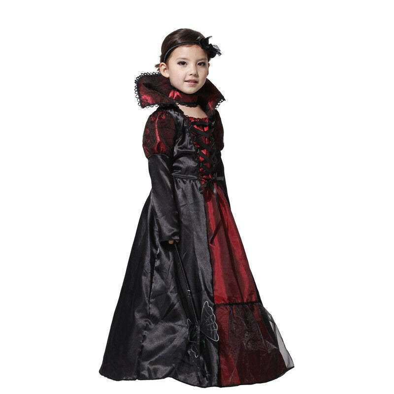 Medieval Vampire Costume Dress Ball Gown Halloween Zombie Fancy Dress