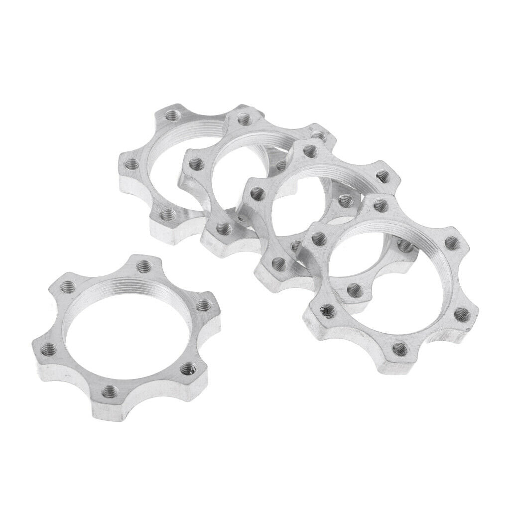 5Pcs Bicycle Threaded Hubs Disk Freewheel 6 Bolt Brake Rotor Flange Adapter Gear