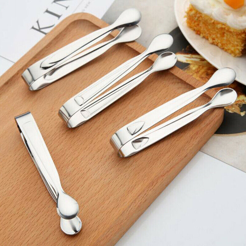 1Pc Stainless Steel Sugar Clamp Tongs Clip Ice Cube Coffee Buffet Kitchen T N Rf