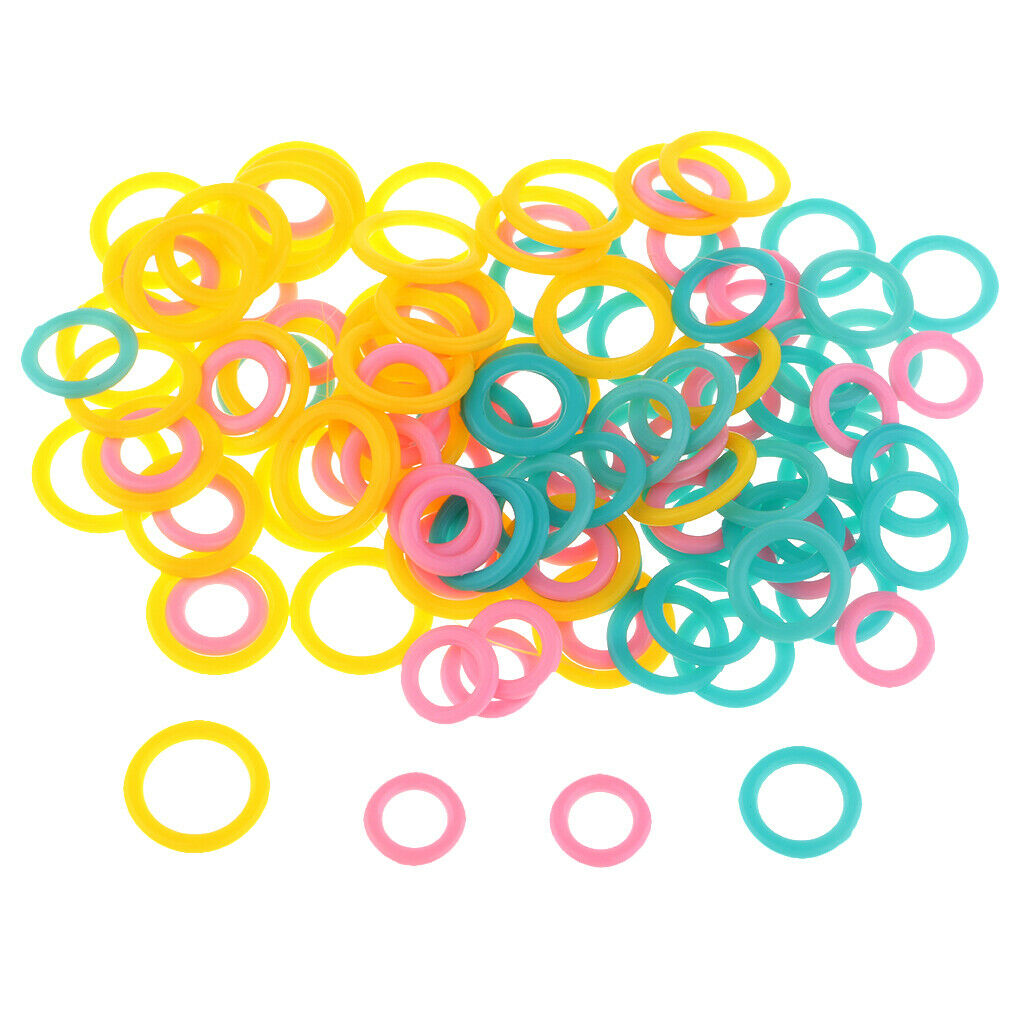 600 Pack Knit Marker Rings Crochet Lock Knit Marker Rings, 2 Sizes, Assorted
