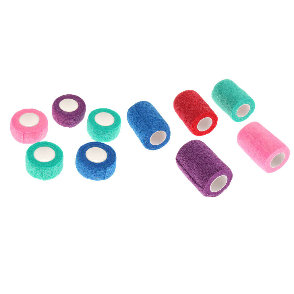 10pcs Pet Non Woven Vet Wound Cohesive Bandage Cat Vet Easy to Take Off L/S