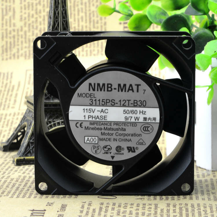 For NMB 3115PS-12T-B30 AC 115V 80x80x38mm COOLING FAN BALL BEARING