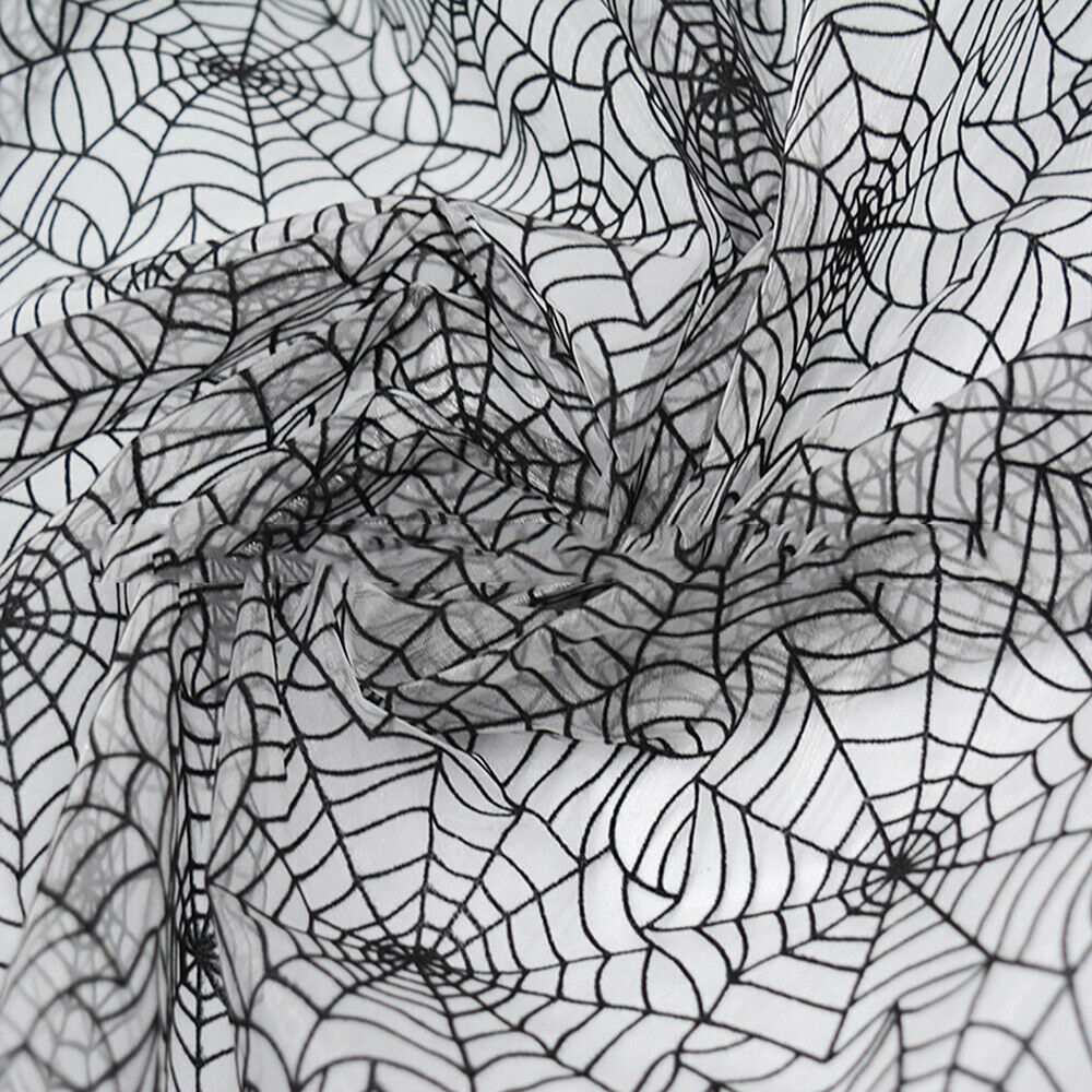 100x150cm Halloween Spider Web Fabric Nylon Cobweb DIY Decorative Cloth Material