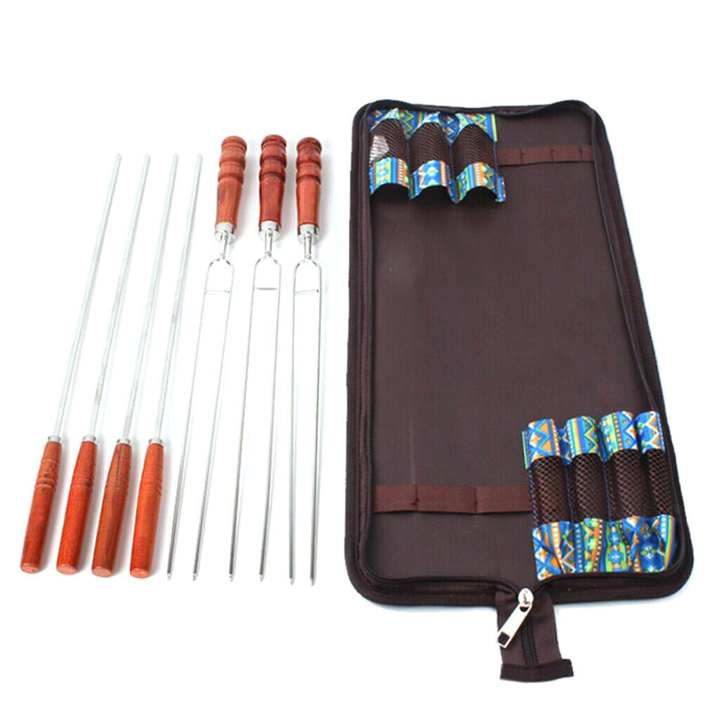 7-in-1 Stainless Steel Barbecue Skewer Traveling