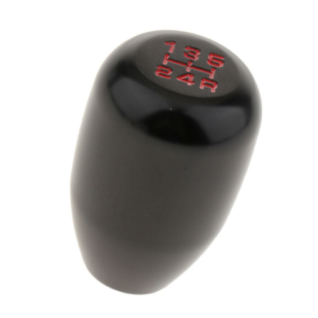 Car Aluminum 5 Speed Gear Stick Shift Knob Shifter Lever Black/Red NEW