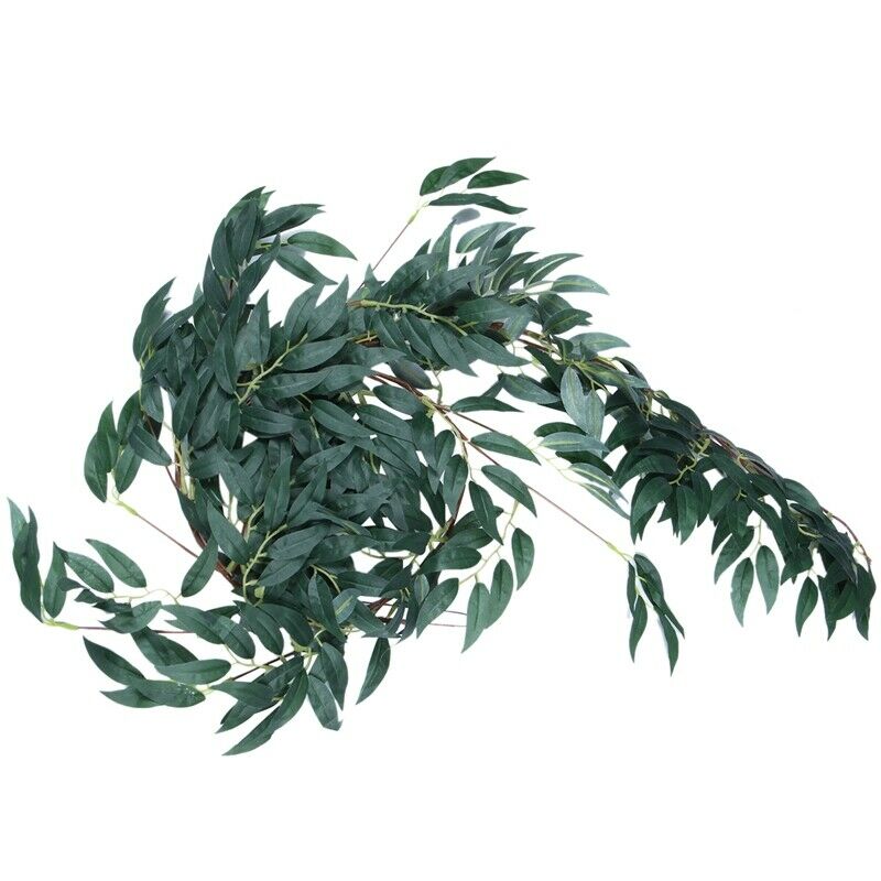 6.5-Foot Artificial Eucalyptus Garland and 6-Foot Willow Vine Branches Leaf GaE3