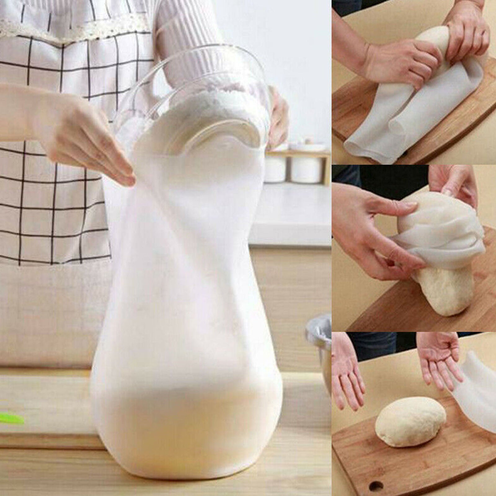Soft silicone kneading bag dough making flour mixer maker kitchen gadgets tool