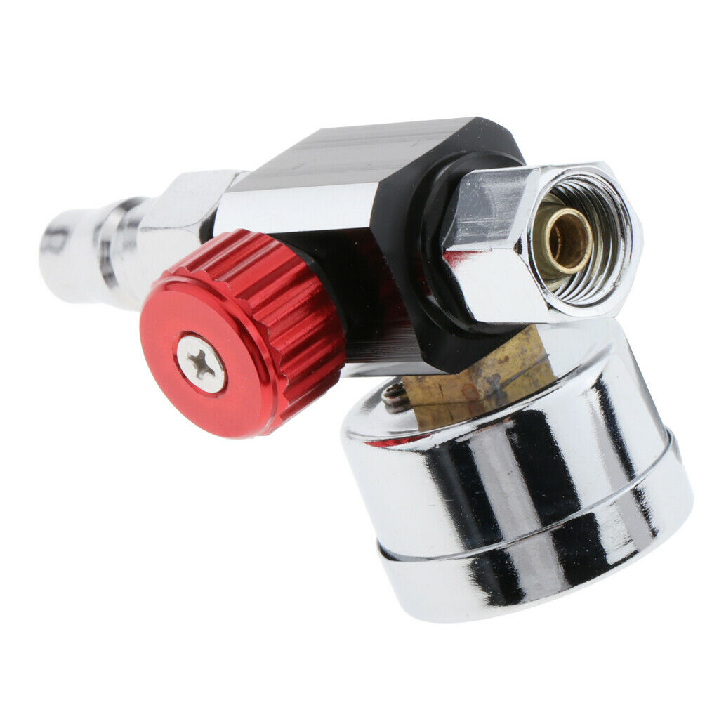 Adjustable Spray Gun Air Pressure Regulator Spray Gun Pressure Gauge Red