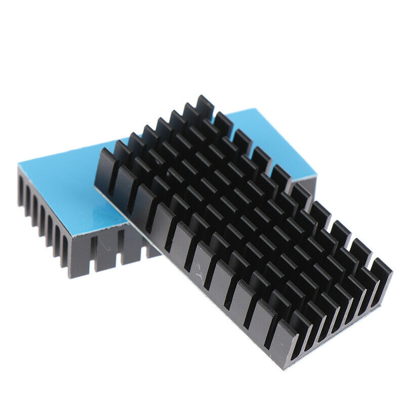 2pcs 50*25*10mm Black Aluminum Heatsink Radiator Cooler With Blue Thermal.l8