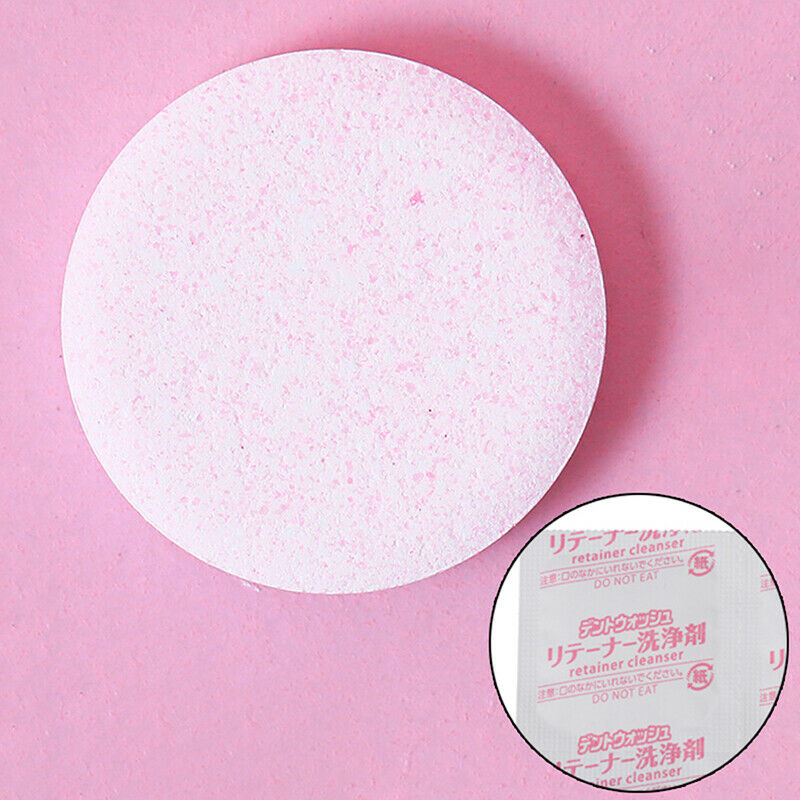 Denture Cleansing Tablet 12pcs Fruit Flavor Braces Cleanser Pills Antibac.l8