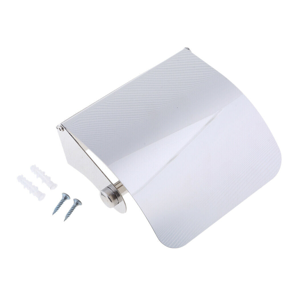 Marine Stainless Steel Paper Towel Roll Holder with Cover for Bathroom