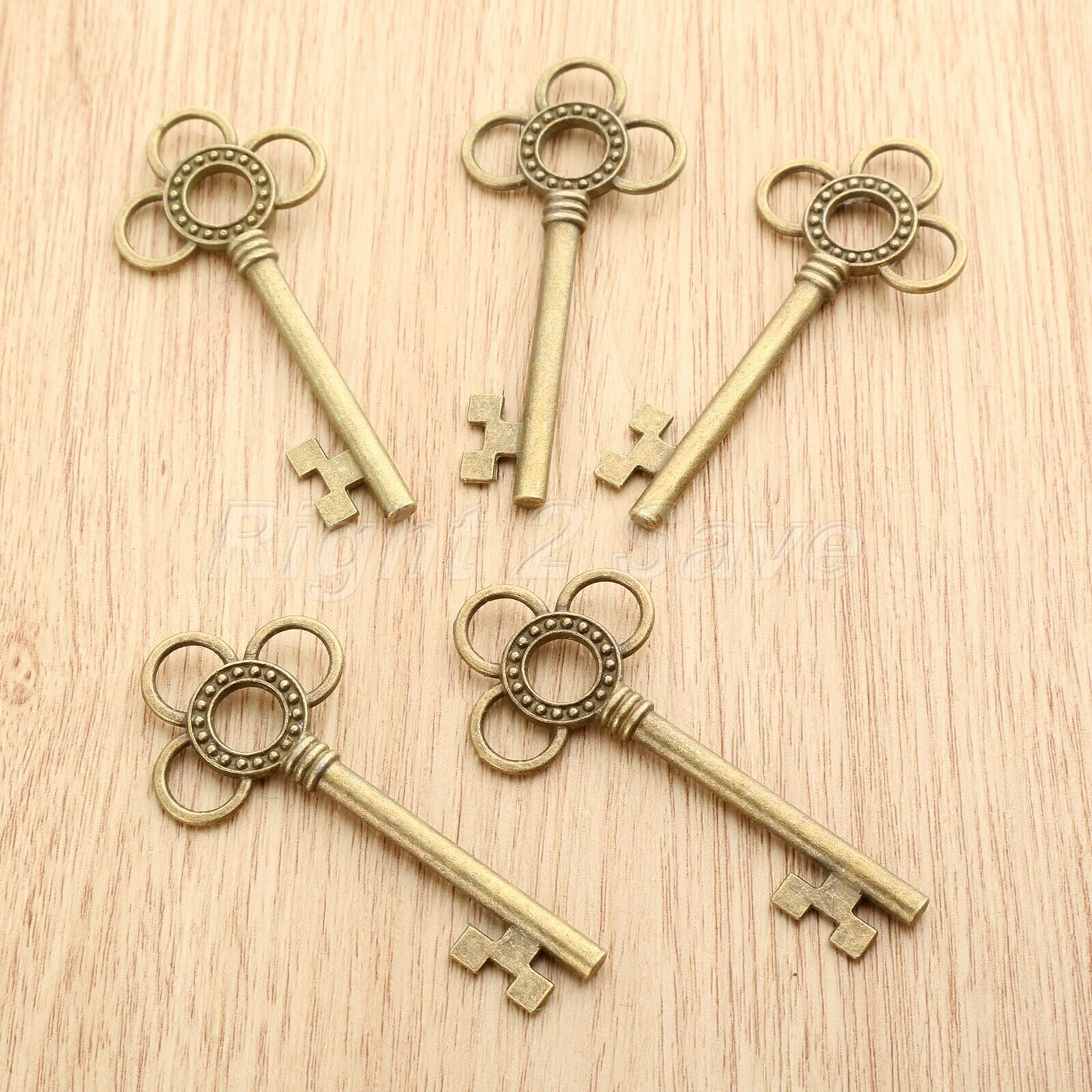 62*28mm Novelty Skeleton Key Charms Pendant Gift Jewelry Findings Wedding Favors