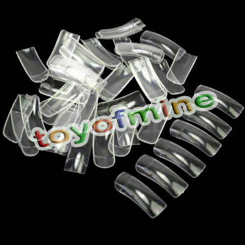 100 Clear False Nail Tip With Box UV Gel/Acrylic + Glue