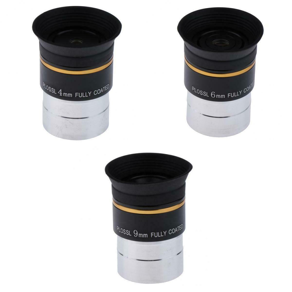 3pcs 1.25 '' 4/6 / 9mm Telescope Eyepiece Astronomy Telescope Eyepiece for