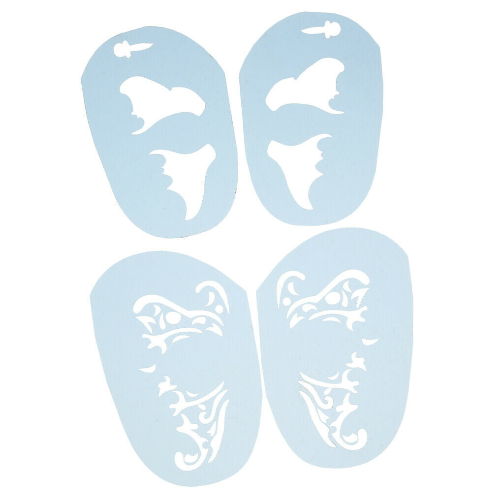 Plastic Make-up Stencils Children's Make-up For Kids Parties Girls Carnival