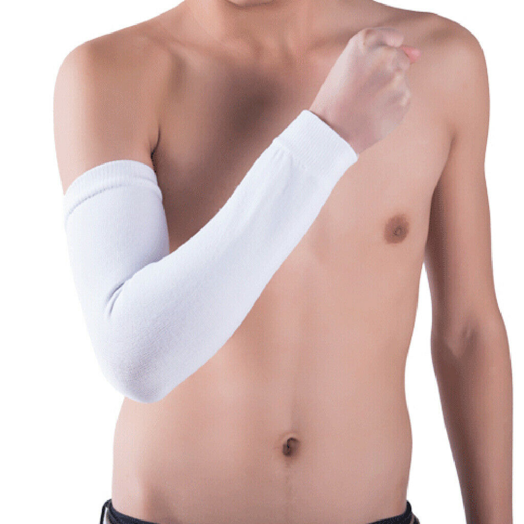 1pc Unisex Sweat Protection Arm Sleeve for Sports Cycling Hiking White
