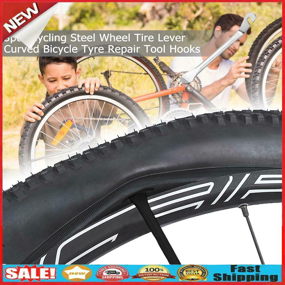 3pcs Steel Bicycle Tyre Crowbar Removal Repair Tools Bike Tyre Levers Black @