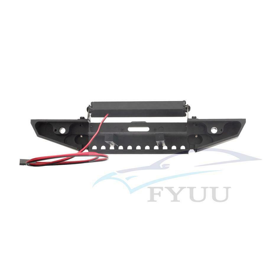 Metal Front Bumper & LED Lighting System for 1/10 RC TRX4 Axial SCX10 & SCX10 II
