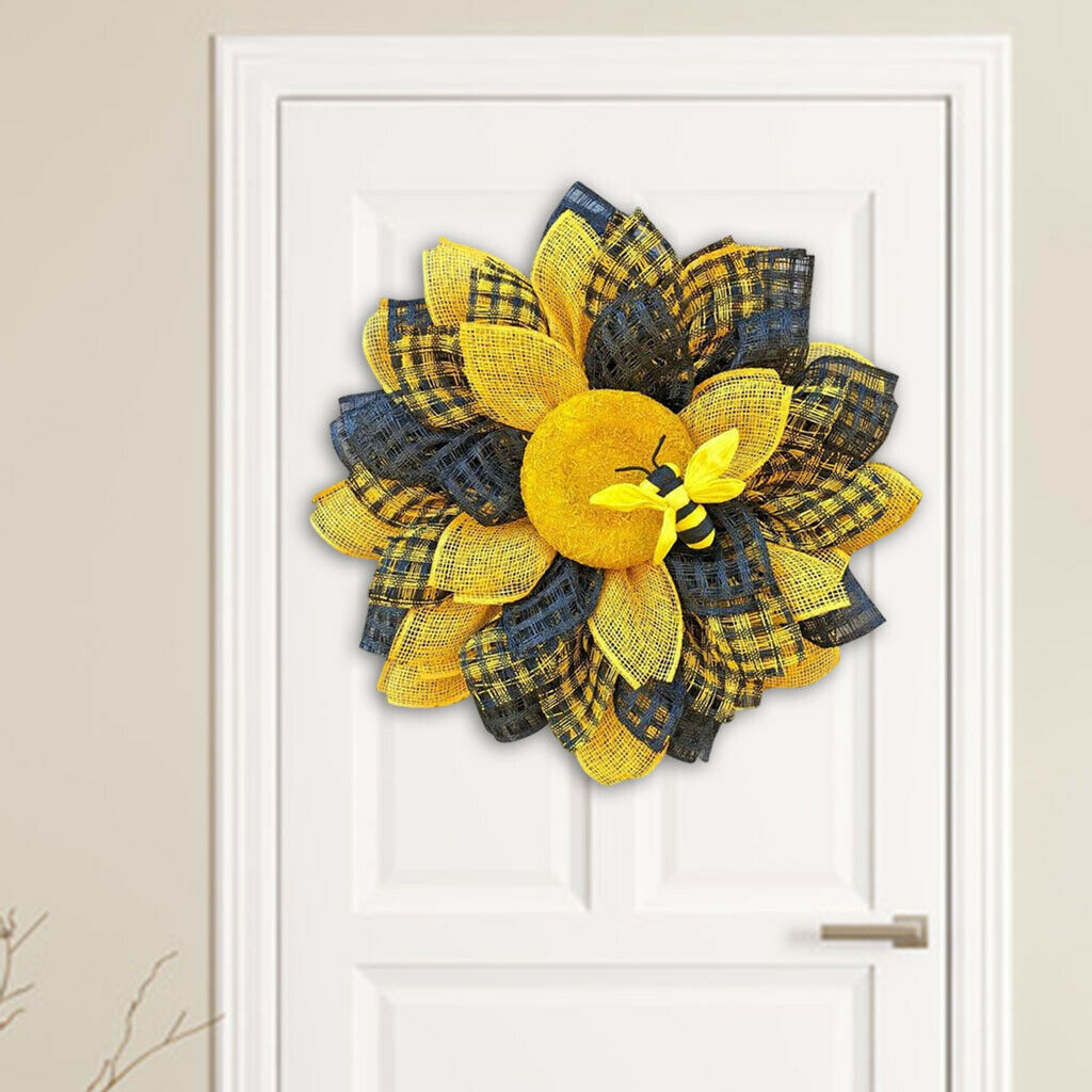 Silk Hanging Artificial Wreath Pendant Garland Door Farmhouse Wall Decor