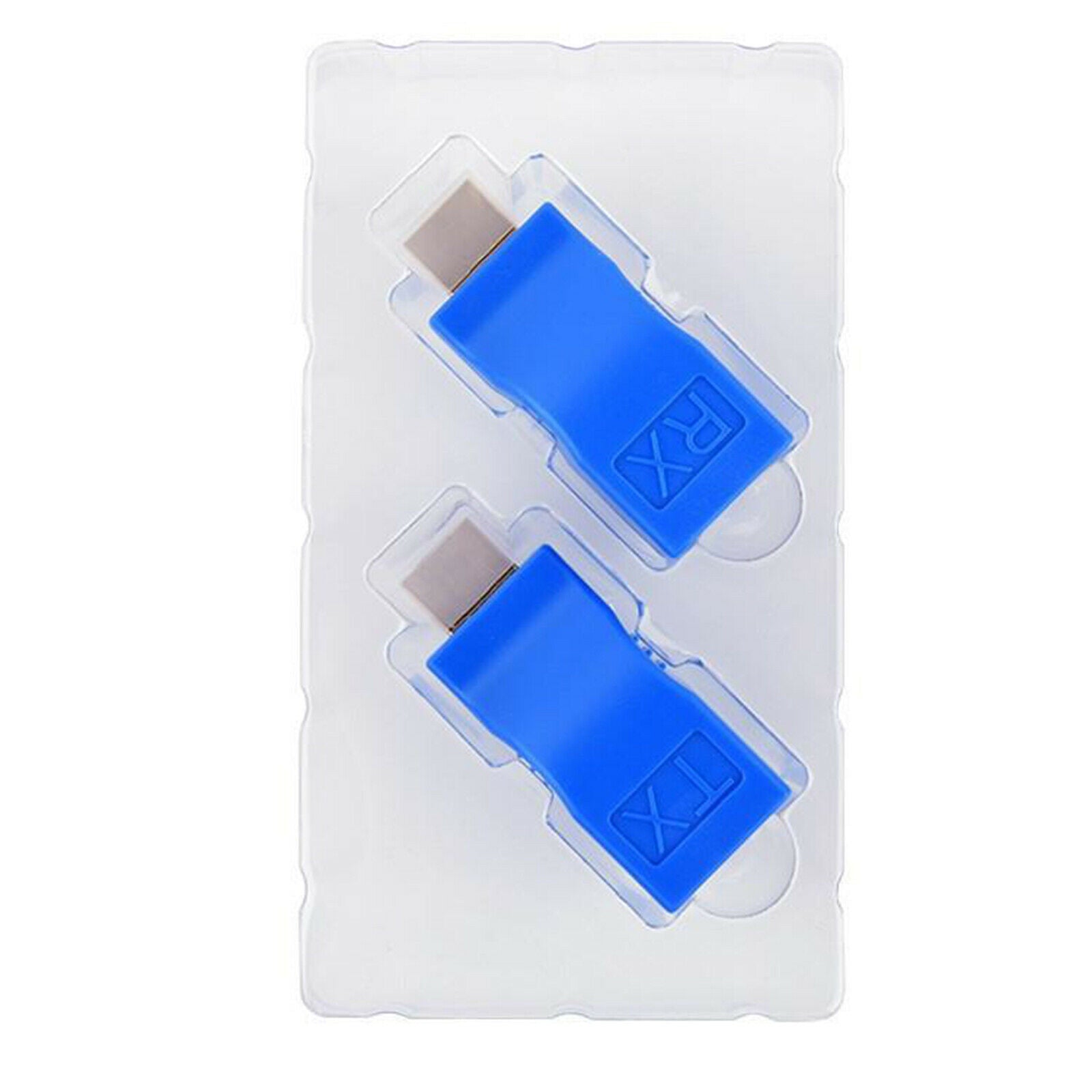 2 Pcs HDMI Extender Adapter up to 30m over   Cat5-e Cat6 Cable Blue