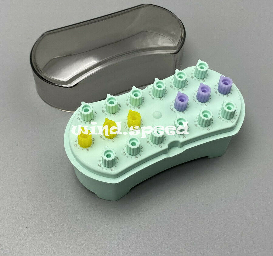 10kits Sterilizer Case Burs Dental Endo Files Holder Disinfection Box with Count