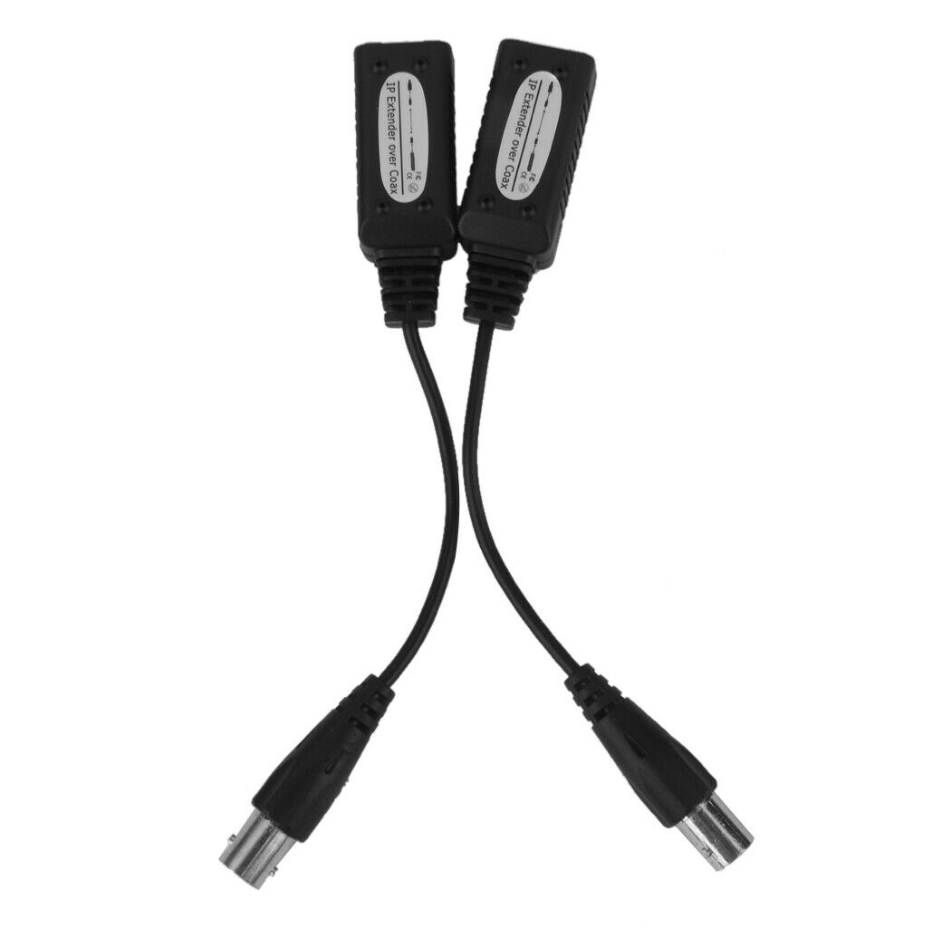 1 Pair CCTV BNC IP Extender Over Coax Balun Transceiver to CAT5e 6 1-CH RJ45 .