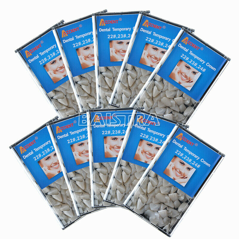 10 X Dental Materials Temporary Crown Teeth 22# 23# 24# Mixed Stowage AZDENT