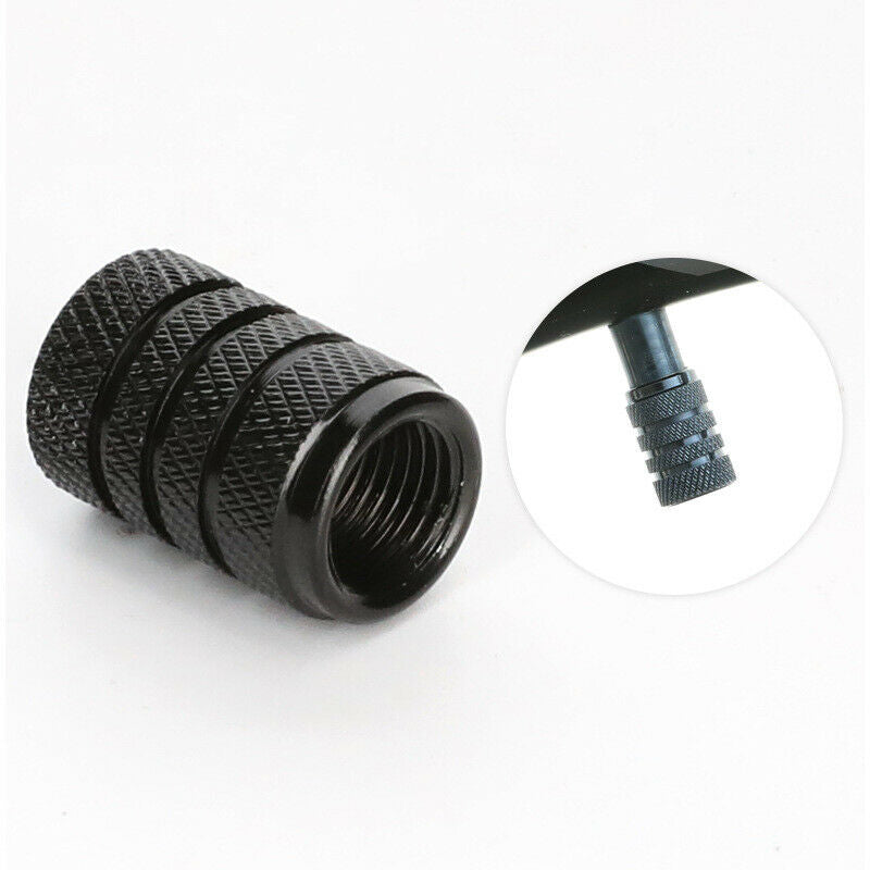 4Pcs Car Tire Valve Stems Cap Knurling Style Tire Valve Cap Wheel Air Valve Cap