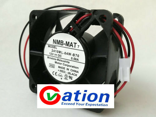 For NMB 2410ML-04W-B70 Daul ball cooling fan DC12V 0.58A 5.28W 60*60*25MM 2pin