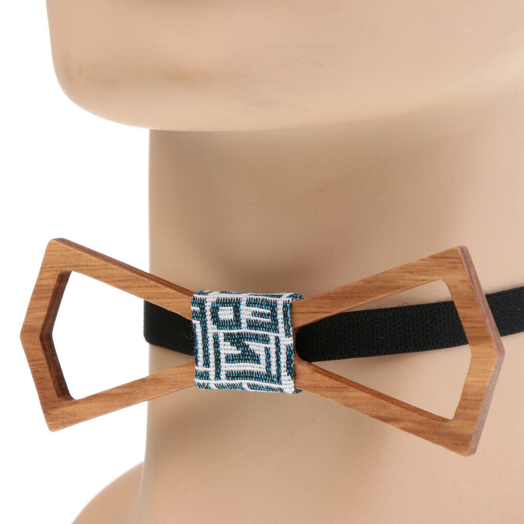 Men's Groom Wedding Party Wooden Bow Tie Tuxedo Necktie Fashion Accessory D