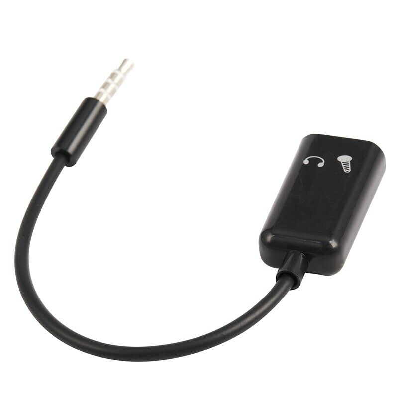3.5mm Stereo Audio Splitter Male to Headphone Headset + Microphone Adapter couL2