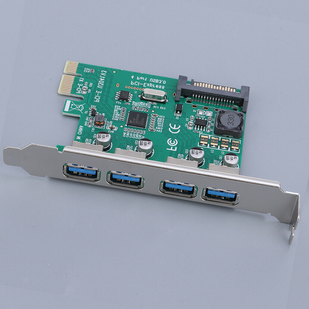 4-Port PCI-E To USB 3.0 HUB PCI  Expansion Card Adapter 5 Gbps Speed