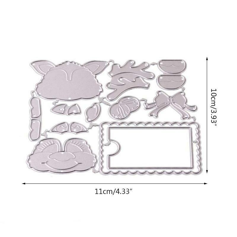 Elk Text Frame Metal Cutting Dies Stencil Scrapbook Album Paper Card Template