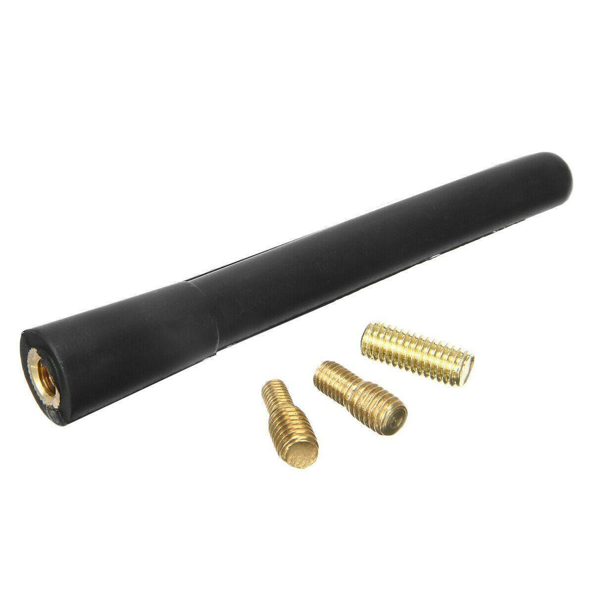 Black Universal 4.0" Short Stubby Car Antenna AM/FM Radio Aerial Mast Screw Type