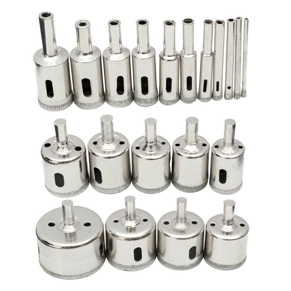 Diamond Drill Bits - Glass and Tile Hollow Core Drill Bits Extractor Remover