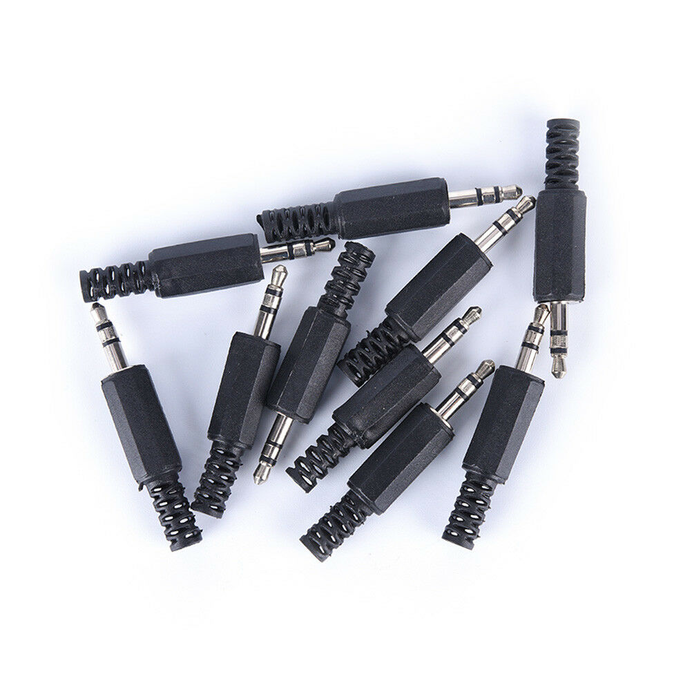 10x/lot 3.5mm audio male plug jack adapter stereo connector headphone H.l8