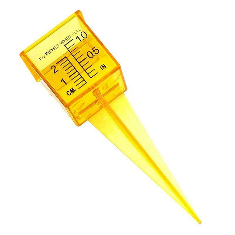 Rain Gauge/Sprinkler Bright Yellow 3/4x1/2" Wide Mouth for Lawn Yard Garden