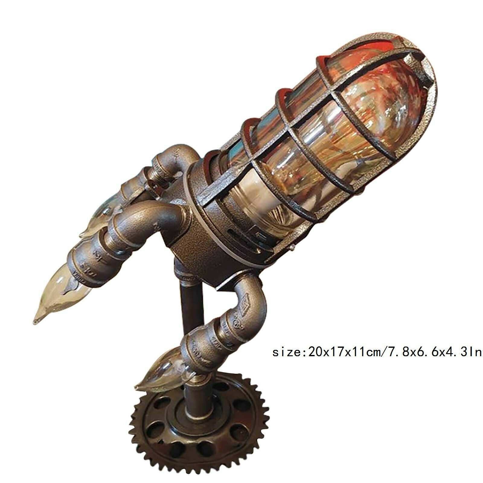 Creative Rocket Night Light Industrial LED Desk Lamp Living Room Ornament