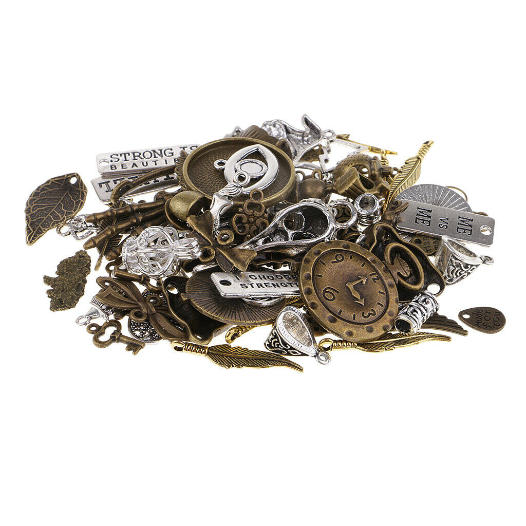 100g Charms Jewelry Making Accessories Steampunk Bead Pendants Wedding Party